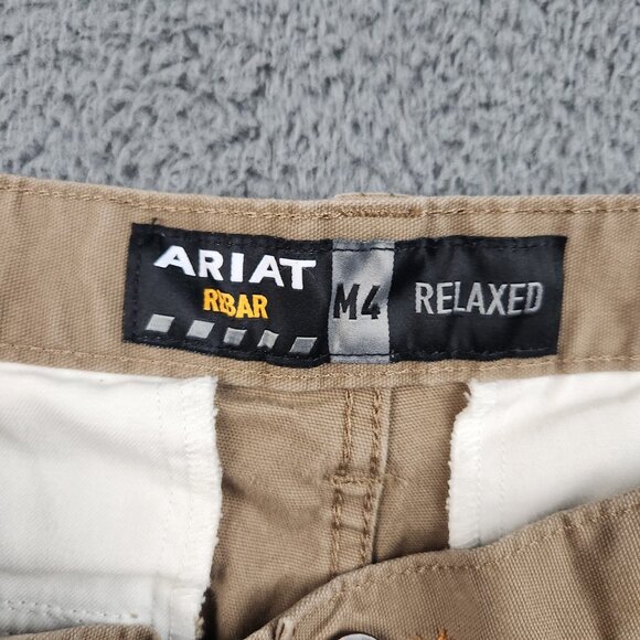 Ariat Shorts Men's 40 Khaki Tan M4 Rebar Relaxed Fit Cargo Casual Workwear 10" - Picture 9 of 12
